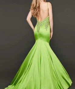 Rachel Allan Couture - 8416 Beaded Stretch Satin Mermaid Gown 6 Rachel Allan Couture - 8416 Beaded Stretch Satin Mermaid Gown