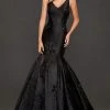 Rachel Allan Couture - 8417 Lace Appliqued Trumpet Evening Gown