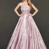 Rachel Allan Couture - 8418 Strapless Metallic Pleated Ballgown