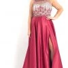 Formal Gowns Rachel Allan Curves - 6327 Beaded Illusion Bateau A-line Dress