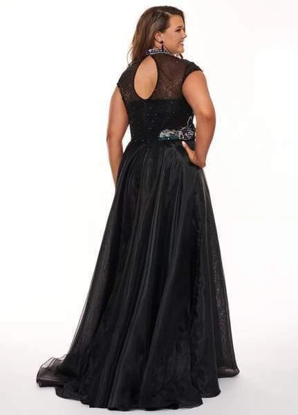Rachel Allan Curves - 6661 Embroidered High Neck A-Line Dress Formal Gowns 4 Rachel Allan Curves - 6661 Embroidered High Neck A-Line Dress Formal Gowns
