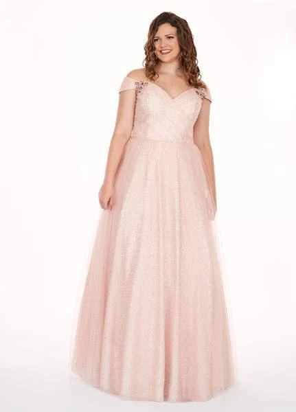 Formal Gowns Rachel Allan Curves - 6663 Off-Shoulder Evening Gown 4 Formal Gowns Rachel Allan Curves - 6663 Off-Shoulder Evening Gown