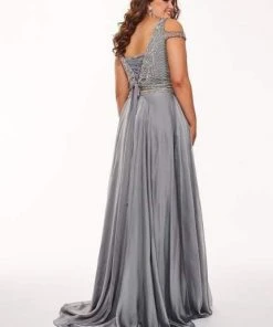 Rachel Allan Curves - 6693 Two Piece Beaded Chiffon A-line Dress