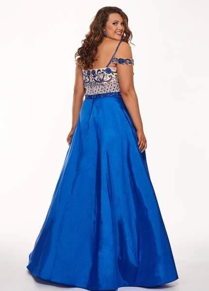 Formal Gowns Rachel Allan Curves - 6696 Beaded V-neck Taffeta Ballgown 6 Formal Gowns Rachel Allan Curves - 6696 Beaded V-neck Taffeta Ballgown