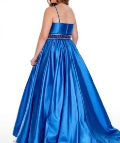 Rachel Allan Curves - 7223 Sweetheart Beaded Waist Ballgown