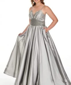 Rachel Allan Curves - 7223 Sweetheart Beaded Waist Ballgown