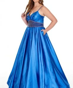 Rachel Allan Curves - 7223 Sweetheart Beaded Waist Ballgown