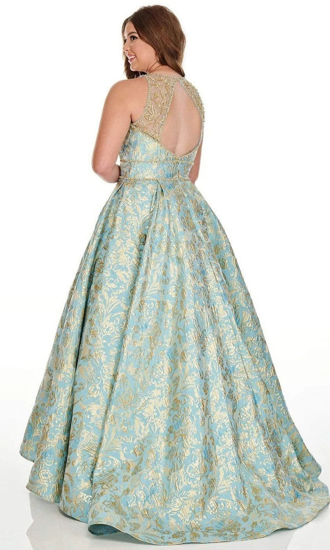 Formal Gowns Rachel Allan Curves - 7226 V-Neck Jacquard Ballgown 6 Formal Gowns Rachel Allan Curves - 7226 V-Neck Jacquard Ballgown