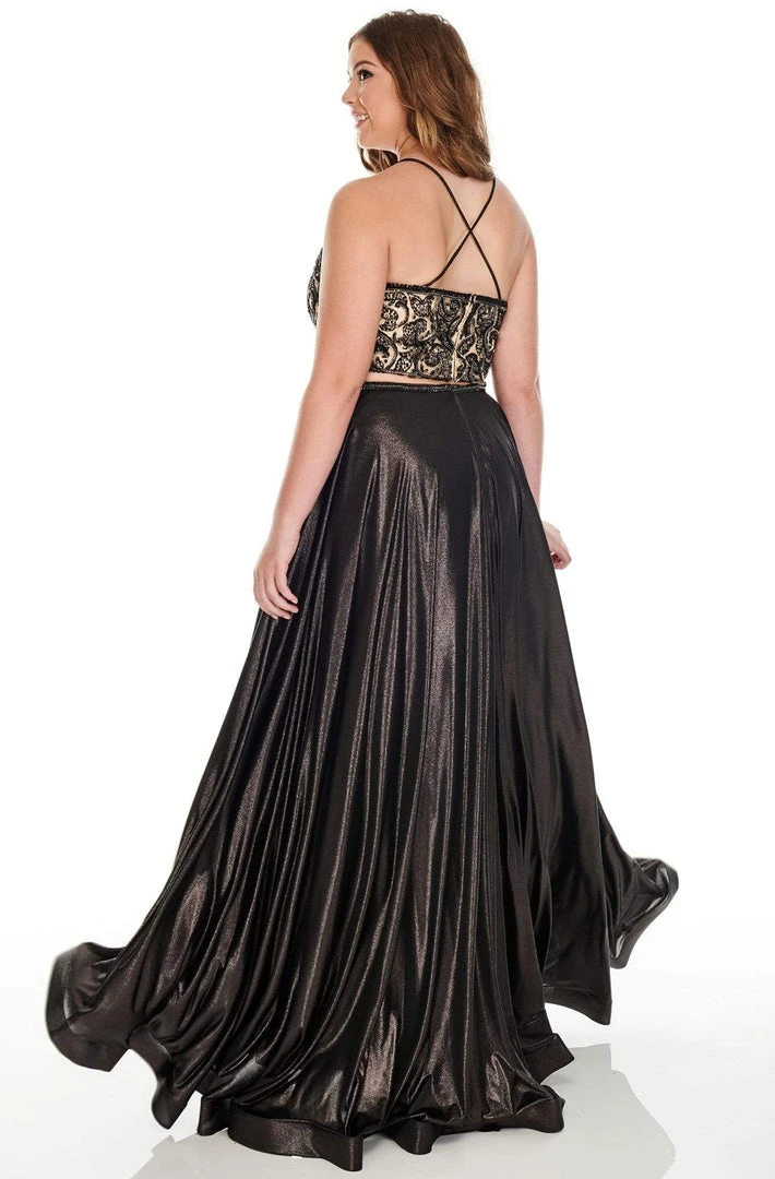 Rachel Allan Curves - 7235 Two-Piece Bead-Ornate Shimmer Jersey Gown 4 Rachel Allan Curves - 7235 Two-Piece Bead-Ornate Shimmer Jersey Gown
