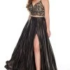 Rachel Allan Curves - 7235 Two-Piece Bead-Ornate Shimmer Jersey Gown