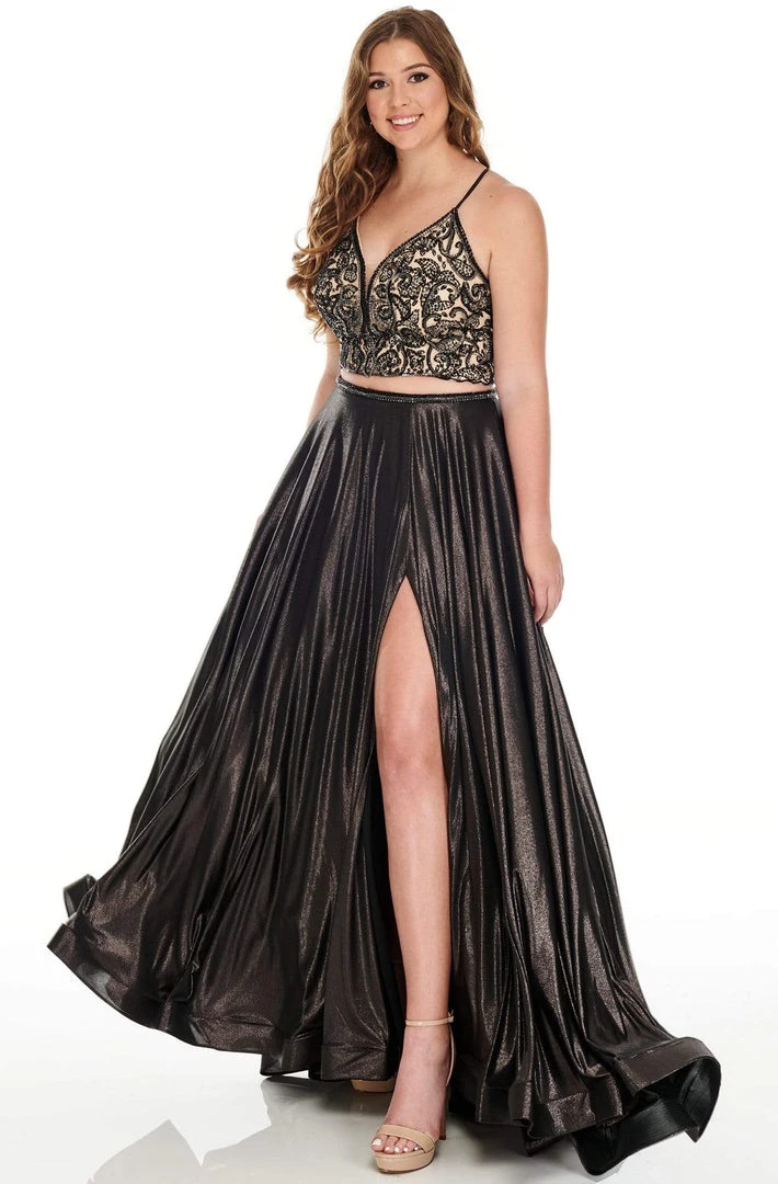 Rachel Allan Curves - 7235 Two-Piece Bead-Ornate Shimmer Jersey Gown 3 Rachel Allan Curves - 7235 Two-Piece Bead-Ornate Shimmer Jersey Gown