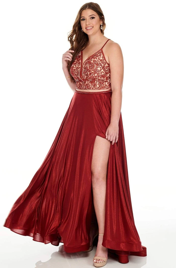 Rachel Allan Curves - 7235 Two-Piece Bead-Ornate Shimmer Jersey Gown 5 Rachel Allan Curves - 7235 Two-Piece Bead-Ornate Shimmer Jersey Gown