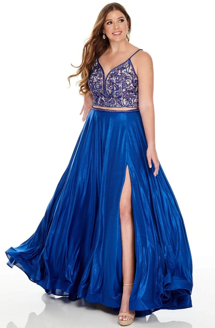 Rachel Allan Curves - 7235 Two-Piece Bead-Ornate Shimmer Jersey Gown 7 Rachel Allan Curves - 7235 Two-Piece Bead-Ornate Shimmer Jersey Gown