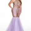 Rachel Allan Curves - 7240 Halter Sequin And Beads Trumpet Dress 1 Rachel Allan Curves - 7240 Halter Sequin And Beads Trumpet Dress