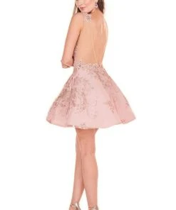 Cocktail Dresses Rachel Allan Homecoming - 4032 Beaded Applique A-Line Cocktail Dress 7 Cocktail Dresses Rachel Allan Homecoming - 4032 Beaded Applique A-Line Cocktail Dress