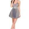 Rachel Allan Homecoming - 4040 Strappy Plunging Sweetheart Aline Dress