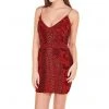 Rachel Allan Homecoming - 4089 Beaded Plunging V-neck Sheath Dress