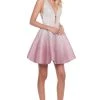 Cocktail Dresses Rachel Allan Homecoming - 4136 Embellished Deep V-neck A-line Dress