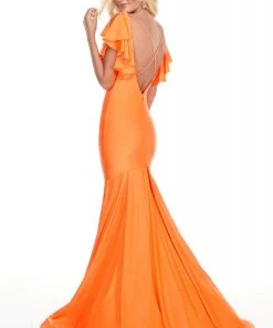Formal Gowns Rachel Allan Homecoming - 4150 Deep V-neck Jersey Mermaid Dress