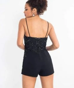 Rachel Allan LBD - L1207 Beaded Sweetheart Romper With Satin Overskirt Cocktail Dresses 9 Rachel Allan LBD - L1207 Beaded Sweetheart Romper With Satin Overskirt Cocktail Dresses