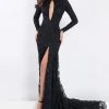 Rachel Allan Prima Donna - 5017 Long Sleeve Beaded Keyhole Prom Gown