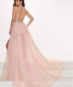 Rachel Allan Prima Donna - 5055 Beaded Organza A-line Dress Formal Gowns