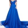 Rachel Allan Primadonna - 5080 Embellished Off-Shoulder Chiffon Dress 1 Rachel Allan Primadonna - 5080 Embellished Off-Shoulder Chiffon Dress