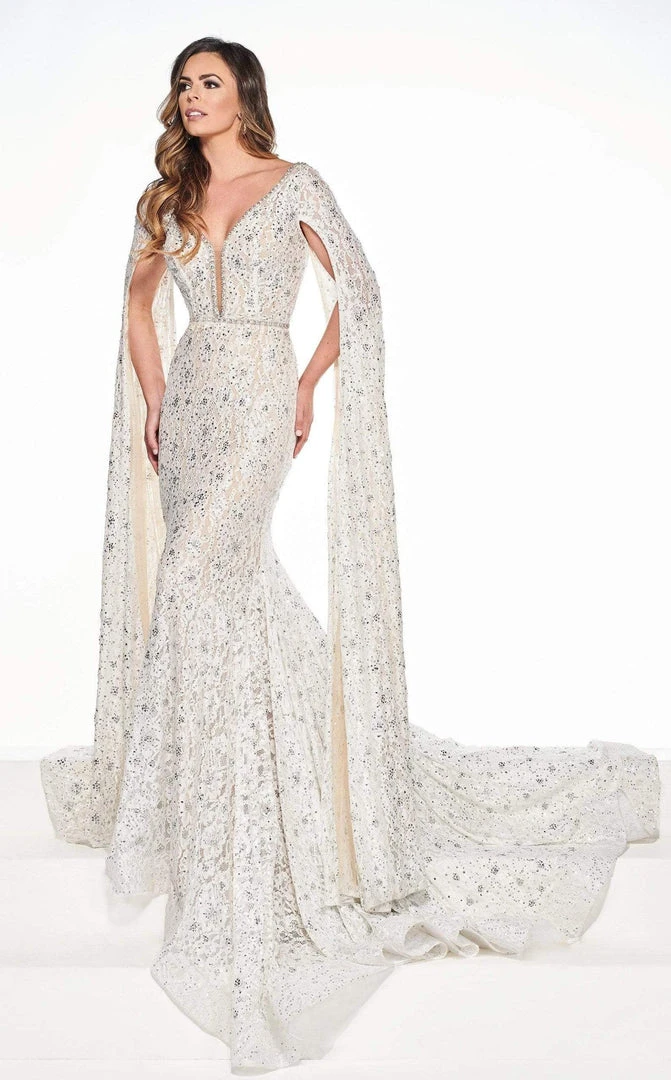 Formal Gowns Rachel Allan Primadonna - 5081 Lace Deep V-neck Mermaid Dress 5 Formal Gowns Rachel Allan Primadonna - 5081 Lace Deep V-neck Mermaid Dress