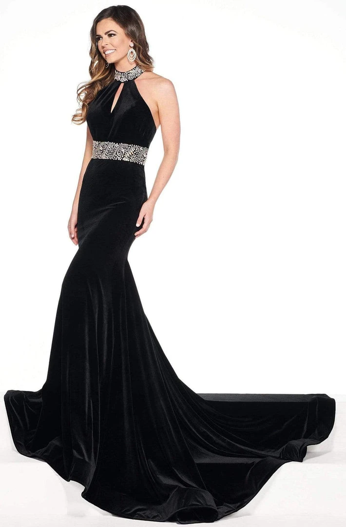 Rachel Allan Primadonna - 5088 Embellished High Halter Mermaid Dress 3 Rachel Allan Primadonna - 5088 Embellished High Halter Mermaid Dress