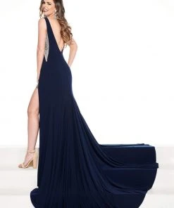 Rachel Allan Primadonna - 5091 Beaded Bateau Jersey Trumpet Dress Formal Gowns 7 Rachel Allan Primadonna - 5091 Beaded Bateau Jersey Trumpet Dress Formal Gowns