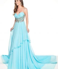 Rachel Allan Primadonna - 5092 Crystal Beaded Layered A-line Dress 5 Rachel Allan Primadonna - 5092 Crystal Beaded Layered A-line Dress