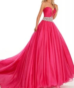 Rachel Allan Primadonna - 5103 Sweetheart Ruched Embellished Gown
