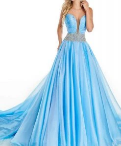 Rachel Allan Primadonna - 5103 Sweetheart Ruched Embellished Gown