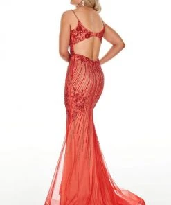 Rachel Allan Prom - 7000 Plunging Bodice Beaded Mermaid Gown 19 Rachel Allan Prom - 7000 Plunging Bodice Beaded Mermaid Gown