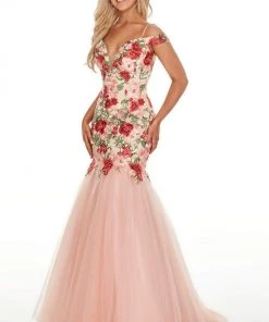 Rachel Allan Prom - 7001 Embroidered Off-Shoulder Mermaid Dress 12 Rachel Allan Prom - 7001 Embroidered Off-Shoulder Mermaid Dress