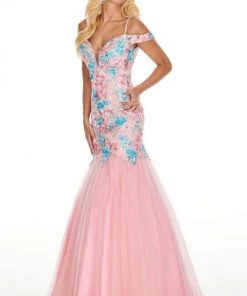 Rachel Allan Prom - 7001 Embroidered Off-Shoulder Mermaid Dress 10 Rachel Allan Prom - 7001 Embroidered Off-Shoulder Mermaid Dress