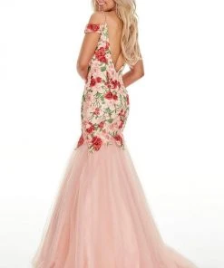Rachel Allan Prom - 7001 Embroidered Off-Shoulder Mermaid Dress 13 Rachel Allan Prom - 7001 Embroidered Off-Shoulder Mermaid Dress
