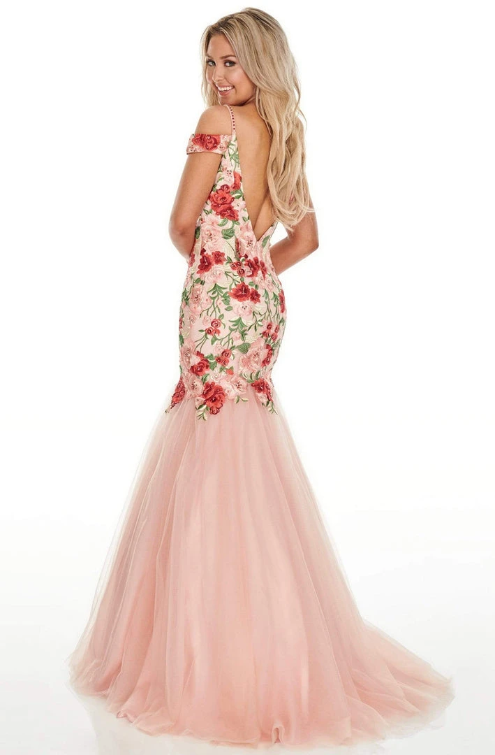 Rachel Allan Prom - 7001 Embroidered Off-Shoulder Mermaid Dress 8 Rachel Allan Prom - 7001 Embroidered Off-Shoulder Mermaid Dress