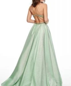Rachel Allan Prom - 7002 Bead-Embellished Bodice Sleek A-Line Gown Formal Gowns