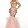 Rachel Allan Prom - 7004 Off Shoulder Sequined Mermaid Gown 2 Rachel Allan Prom - 7004 Off Shoulder Sequined Mermaid Gown