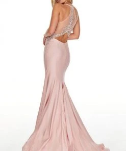 Formal Gowns Rachel Allan Prom - 7022 Seamed Mermaid Dress With Slit