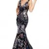 Rachel Allan Prom - 7045 Embellished Deep V-Neck Trumpet Dress 2 Rachel Allan Prom - 7045 Embellished Deep V-Neck Trumpet Dress