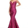 Rachel Allan Prom - 7068 Strappy Jacquard Mermaid Dress Formal Gowns