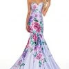 Rachel Allan Prom - 7073 Sweetheart Floral Printed Trumpet Dress 1 Rachel Allan Prom - 7073 Sweetheart Floral Printed Trumpet Dress