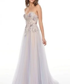 Rachel Allan Prom - 7076 Floral Embroidered Sweetheart Dress