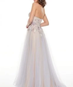 Rachel Allan Prom - 7076 Floral Embroidered Sweetheart Dress