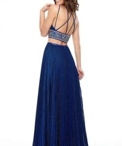 Rachel Allan Prom - 7099 Two Piece Shimmer Beaded A-Line Dress Formal Gowns