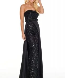 Formal Gowns Rachel Allan Prom - 7102 Semi- Sweetheart Jumpsuit With Over Skirt