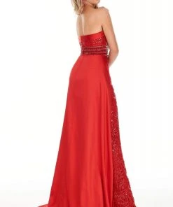 Formal Gowns Rachel Allan Prom - 7102 Semi- Sweetheart Jumpsuit With Over Skirt