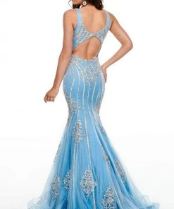 Rachel Allan Prom - 7103 Beaded V-Neck Mermaid Dress